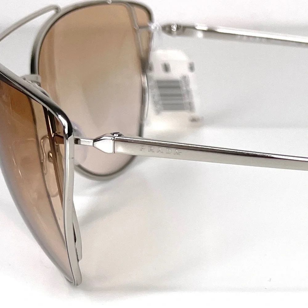 PRADA Sunglasses NEW PR 65VS-1BC232 Silver / Pink Gradient Orange NEW - Picture 7 of 13